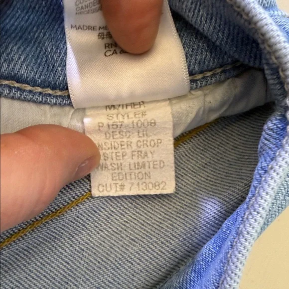 Mother Lil The Insider Crop Step Fray Size 26 Petite Limited Addition